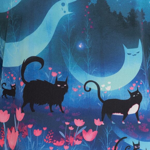 Black Milk Kitty Parade Button Up Shirt - Picture 4 of 8